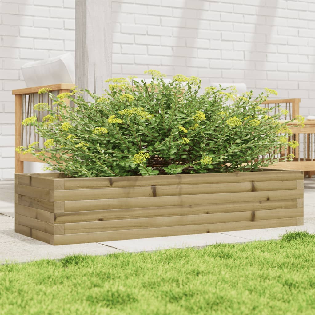Vidaxl plantenbak 110x40x23 cm geïmpregneerd groenenhout