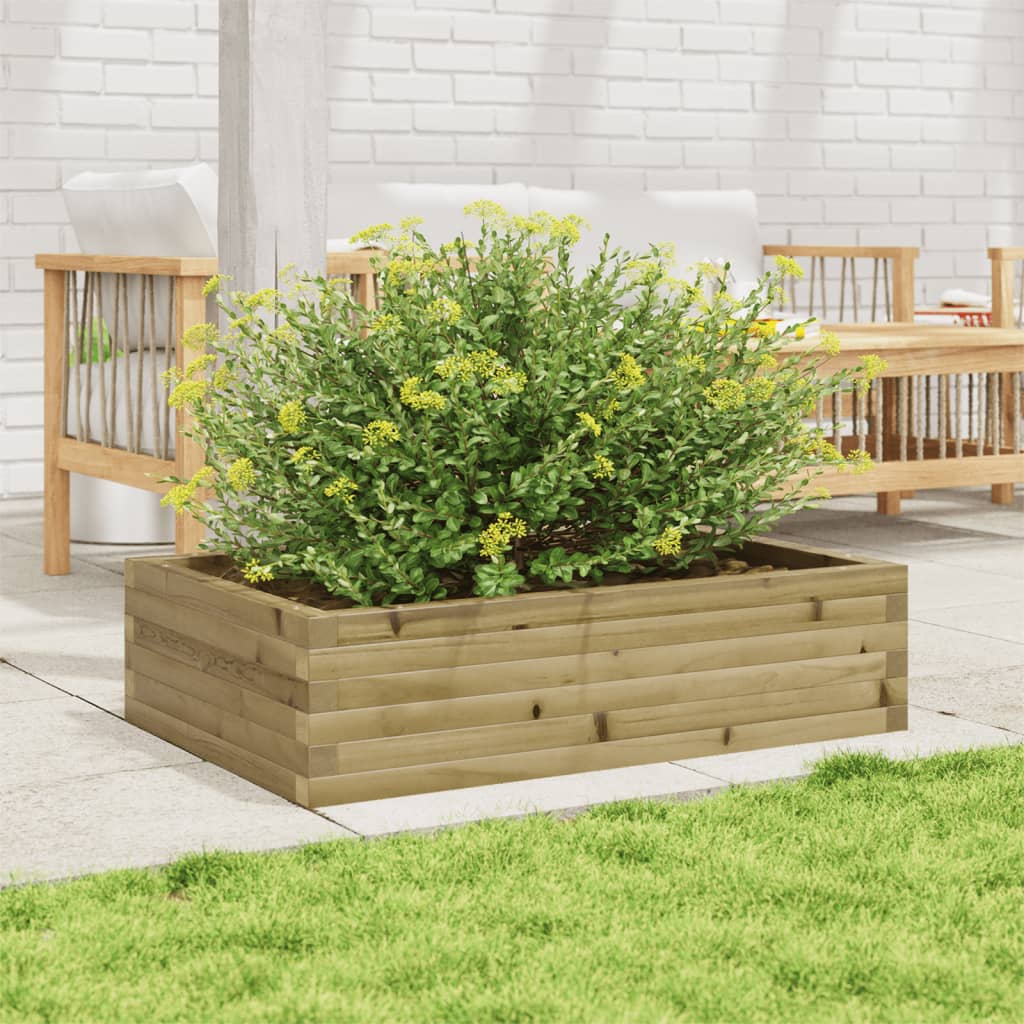 Vidaxl plantenbak 90x60x23 cm geïmpregneerd groenenhout