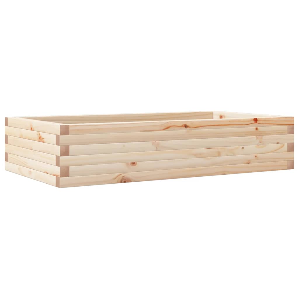 Vidaxl plantenbak 110x60x23 cm massief groenhout