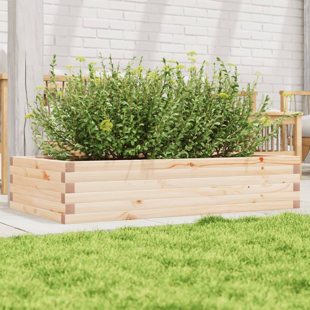 Vidaxl plantenbak 110x60x23 cm massief groenhout