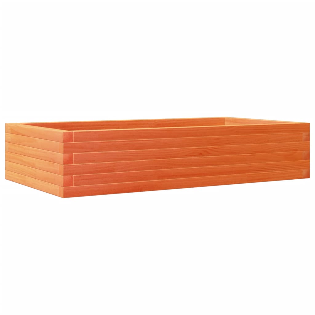 Vidaxl plantenbak 110x60x23 cm massief groenenhout wasbruin
