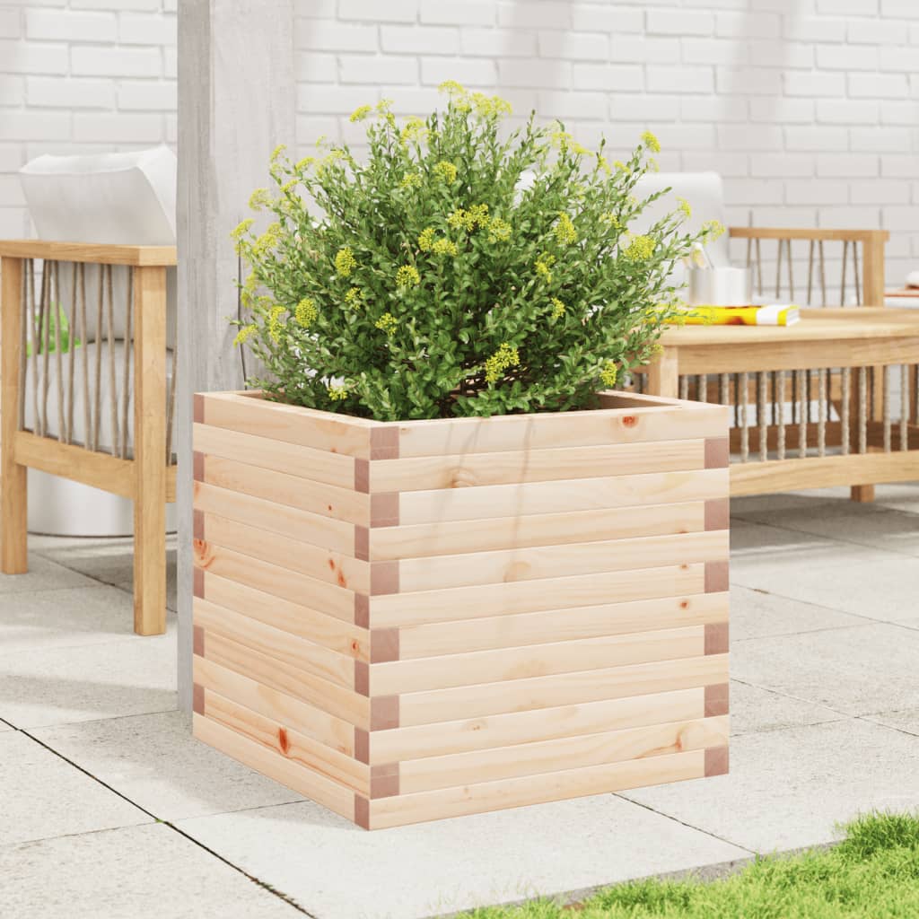 Vidaxl plantenbak 50x50x45,5 cm massief groenhout