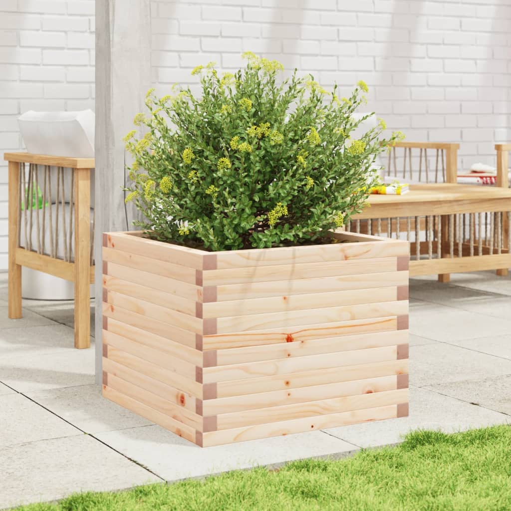 Vidaxl plantenbak 60x60x45,5 cm massief groenhout