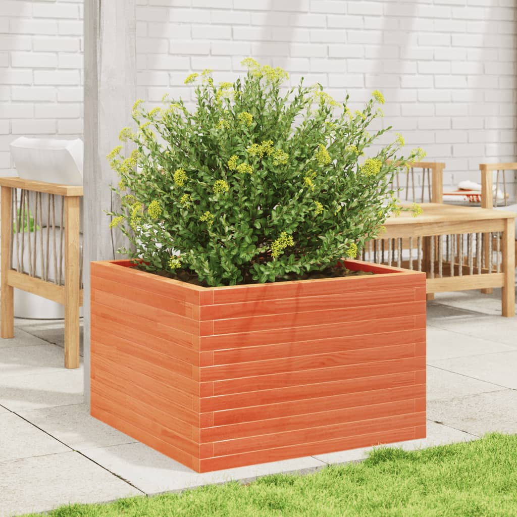 Vidaxl plantenbak 70x70x45,5 cm massief groenenhout wasbruin