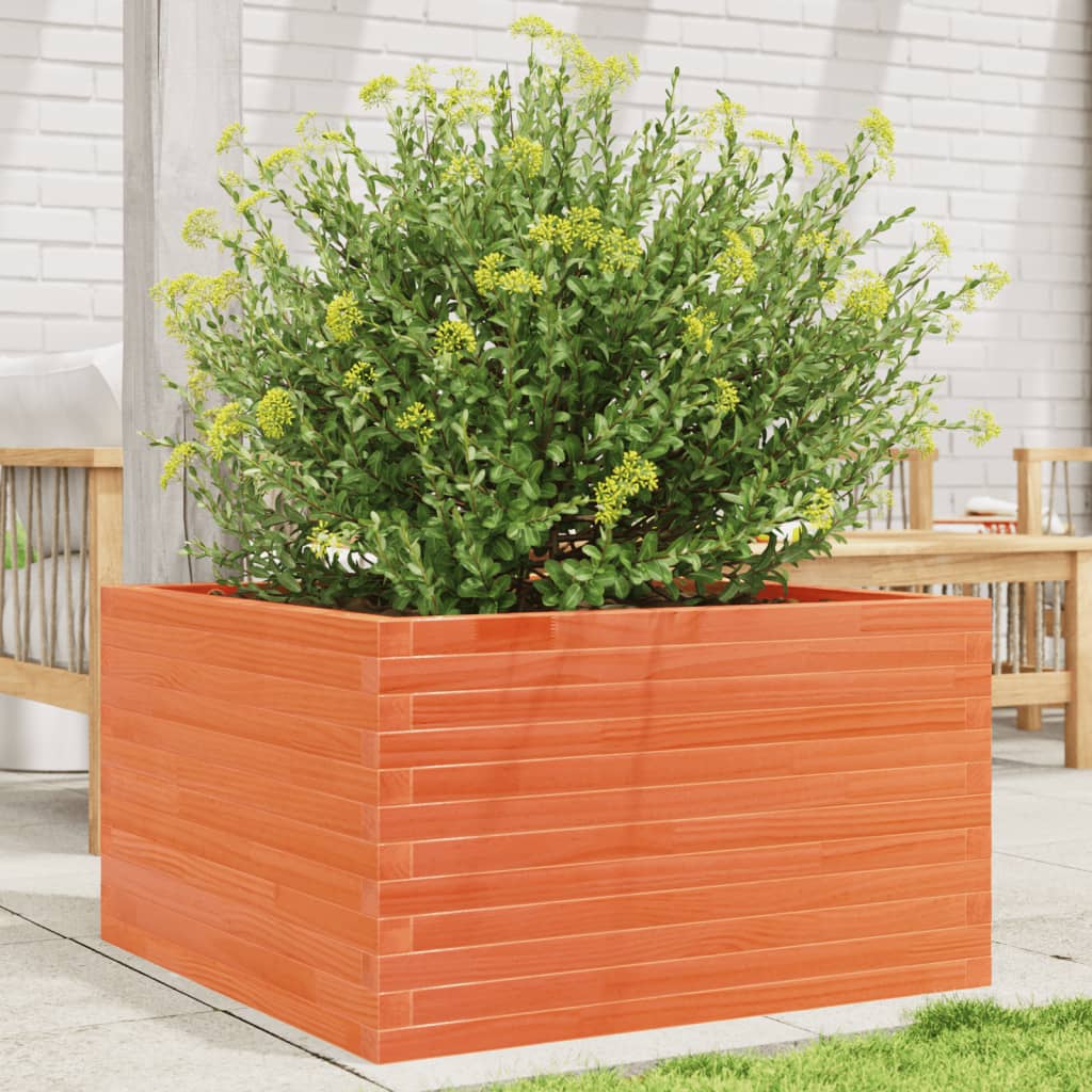 Vidaxl plantenbak 80x80x45,5 cm massief groenenhout wasbruin
