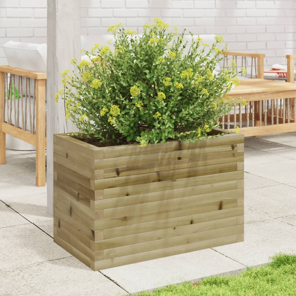 Vidaxl plantenbak 70x40x45,5 cm geïmpregneerd groenenhout