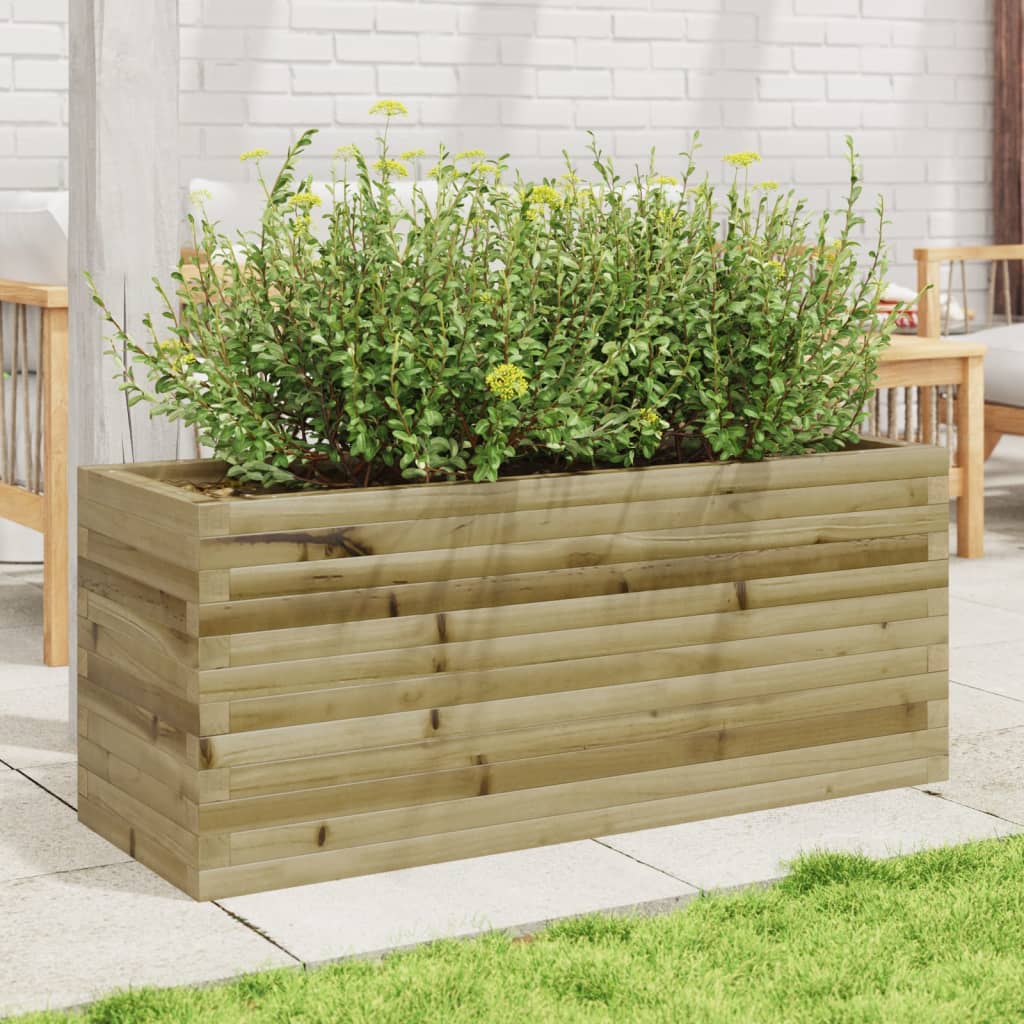 Vidaxl plantenbak 110x40x45,5 cm geïmpregneerd groenenhout