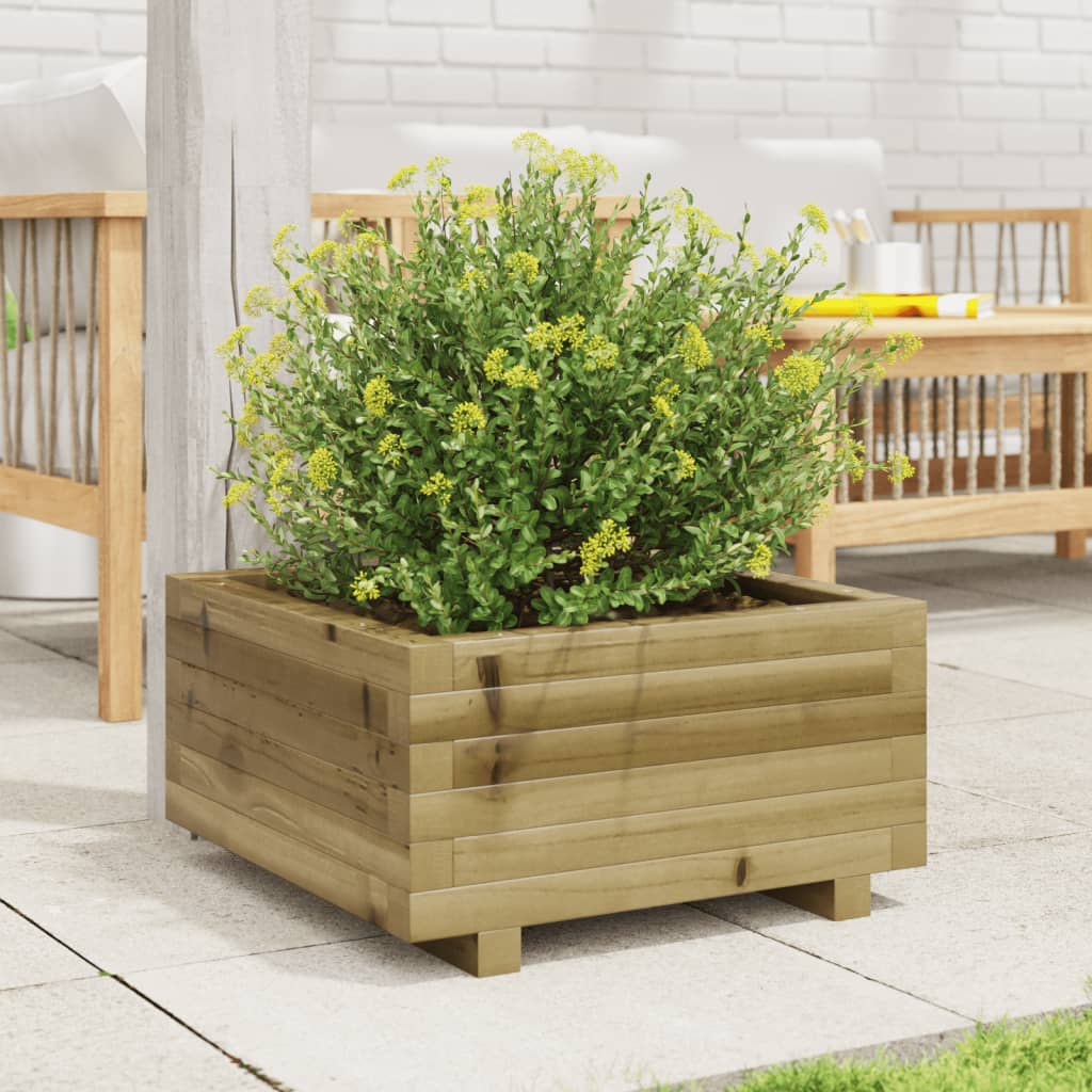 Vidaxl plantenbak 50x50x26,5 cm geïmpregneerd groenenhout
