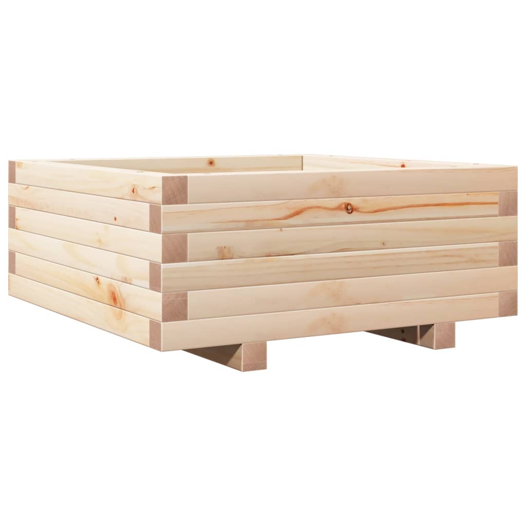 Vidaxl plantenbak 60x60x26,5 cm massief groenhout