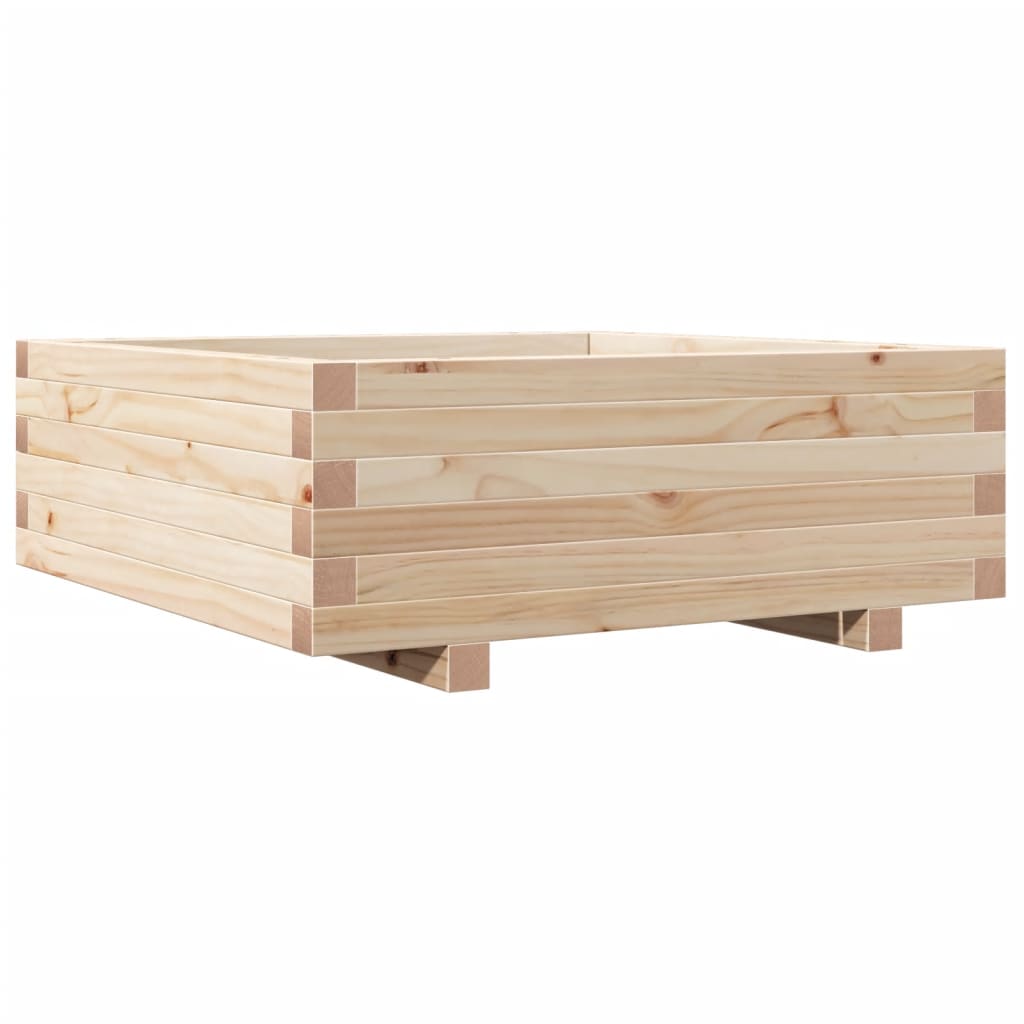 Vidaxl plantenbak 70x70x26,5 cm massief groenhout