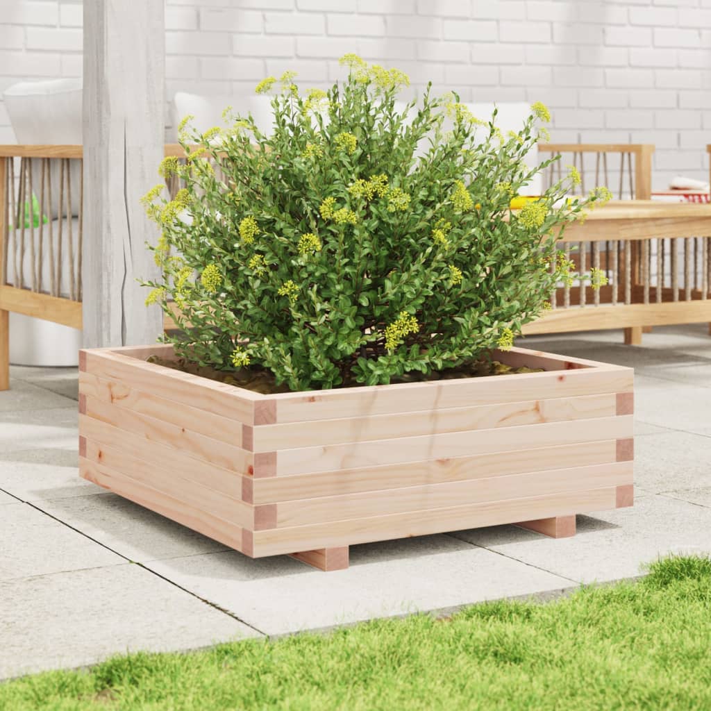 Vidaxl plantenbak 70x70x26,5 cm massief groenhout
