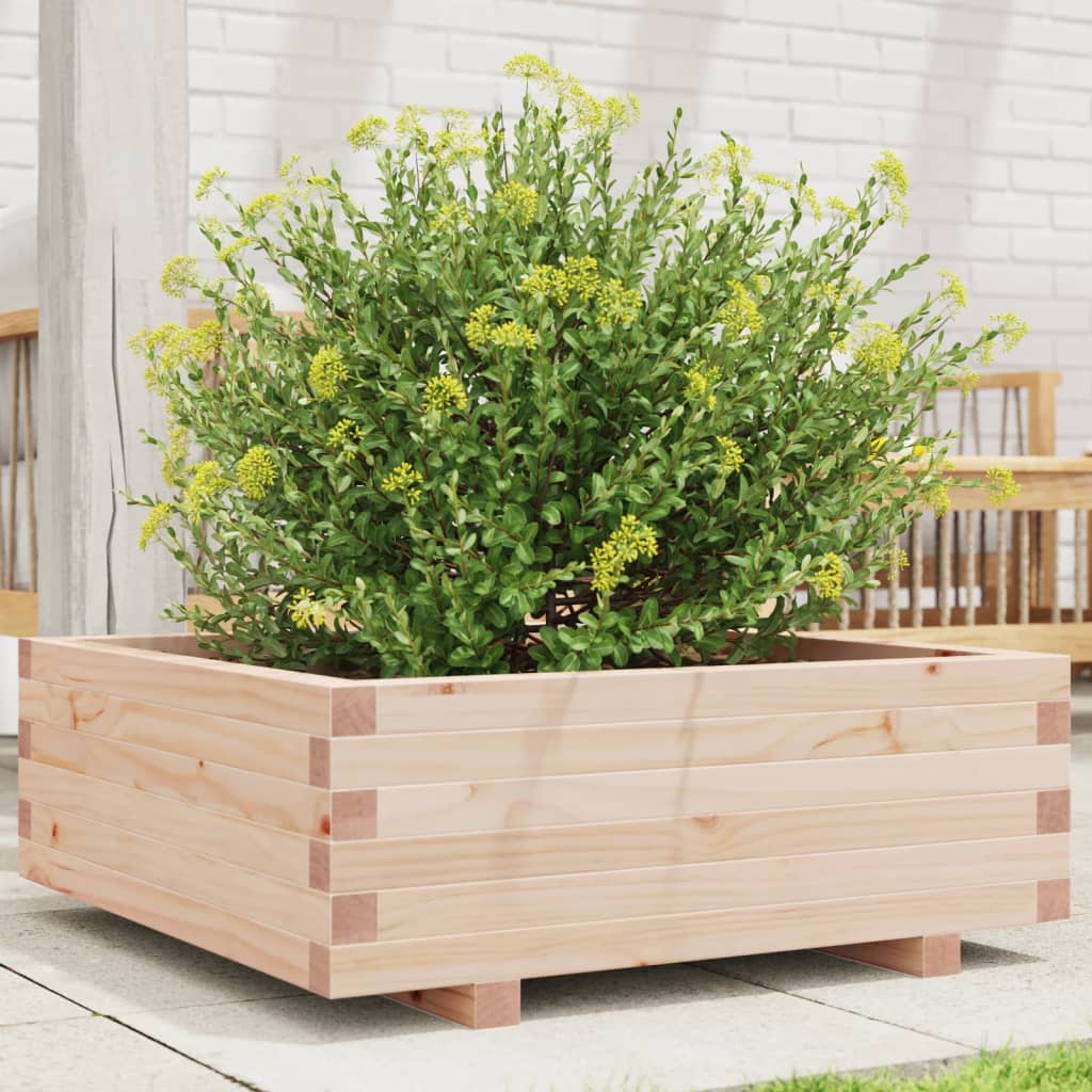 Vidaxl plantenbak 70x70x26,5 cm massief groenhout