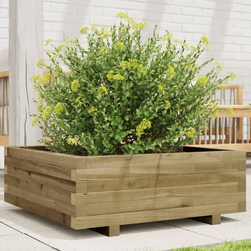 Vidaxl plantenbak 70x70x26,5 cm geïmpregneerd groenenhout