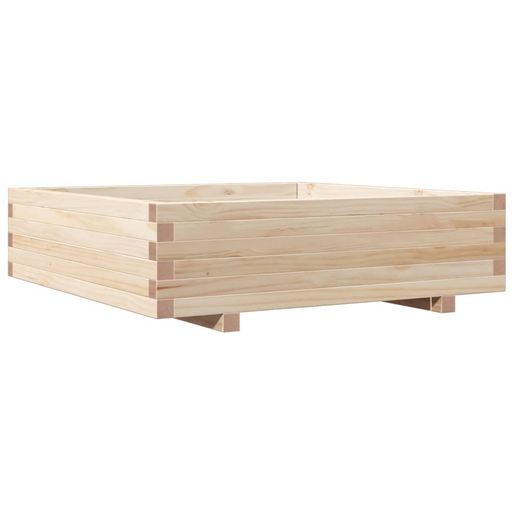 Vidaxl plantenbak 90x90x26,5 cm massief groenhout