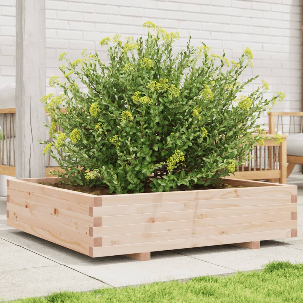 Vidaxl plantenbak 100x100x26,5 cm massief groenhout