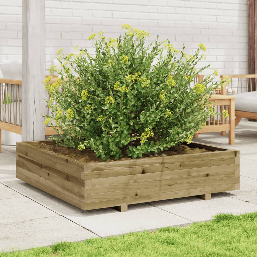Vidaxl plantenbak 100x100x26,5 cm geïmpregneerd groenenhout