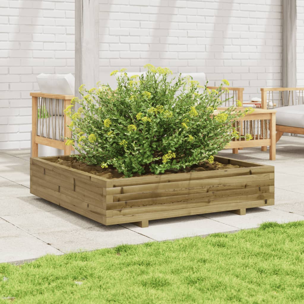 Vidaxl plantenbak 110x110x26,5 cm geïmpregneerd groenenhout