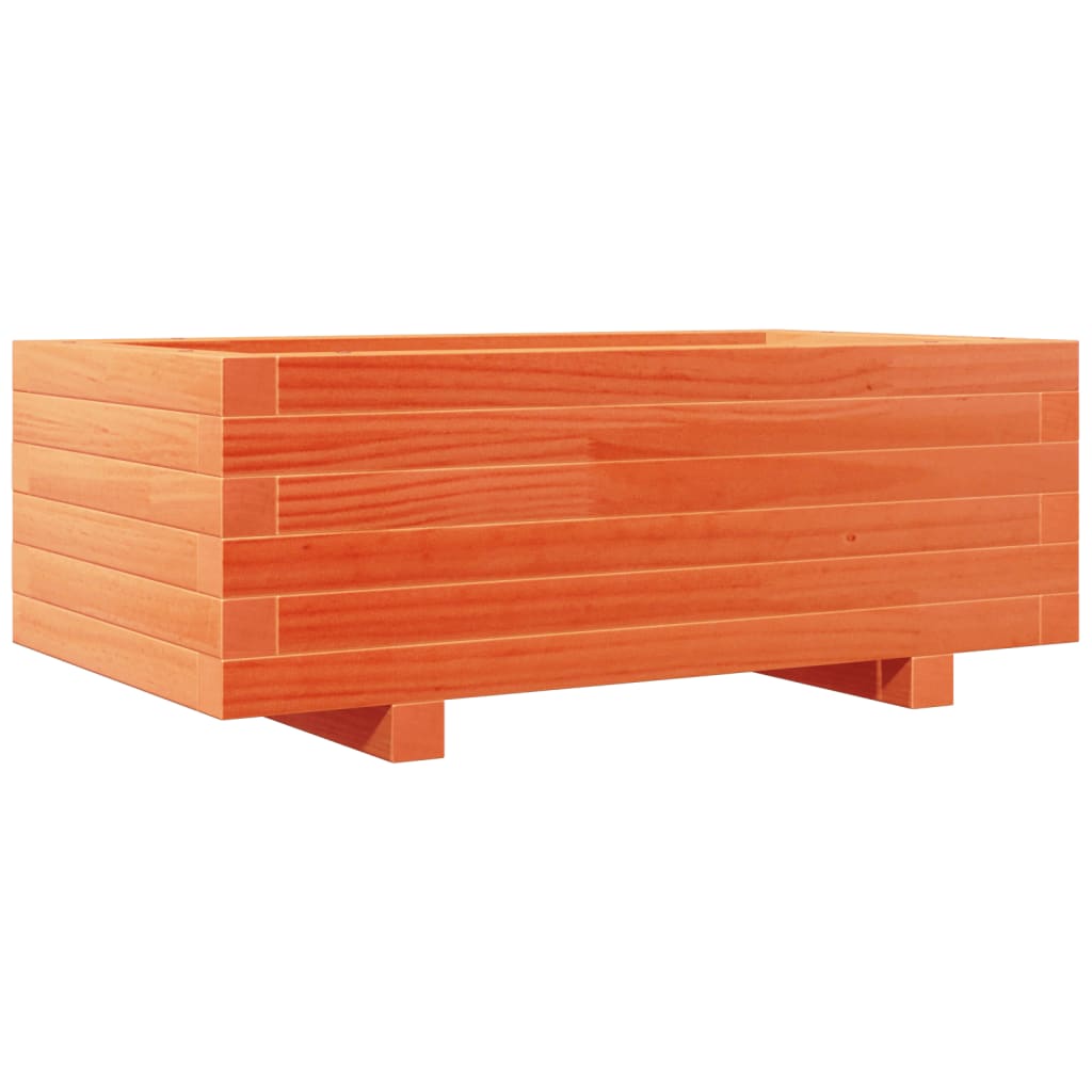 Vidaxl plantenbak 70x40x26,5 cm massief groenhout wasbruin