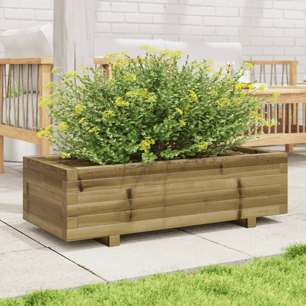 Vidaxl plantenbak 90x40x26,5 cm geïmpregneerd groenenhout