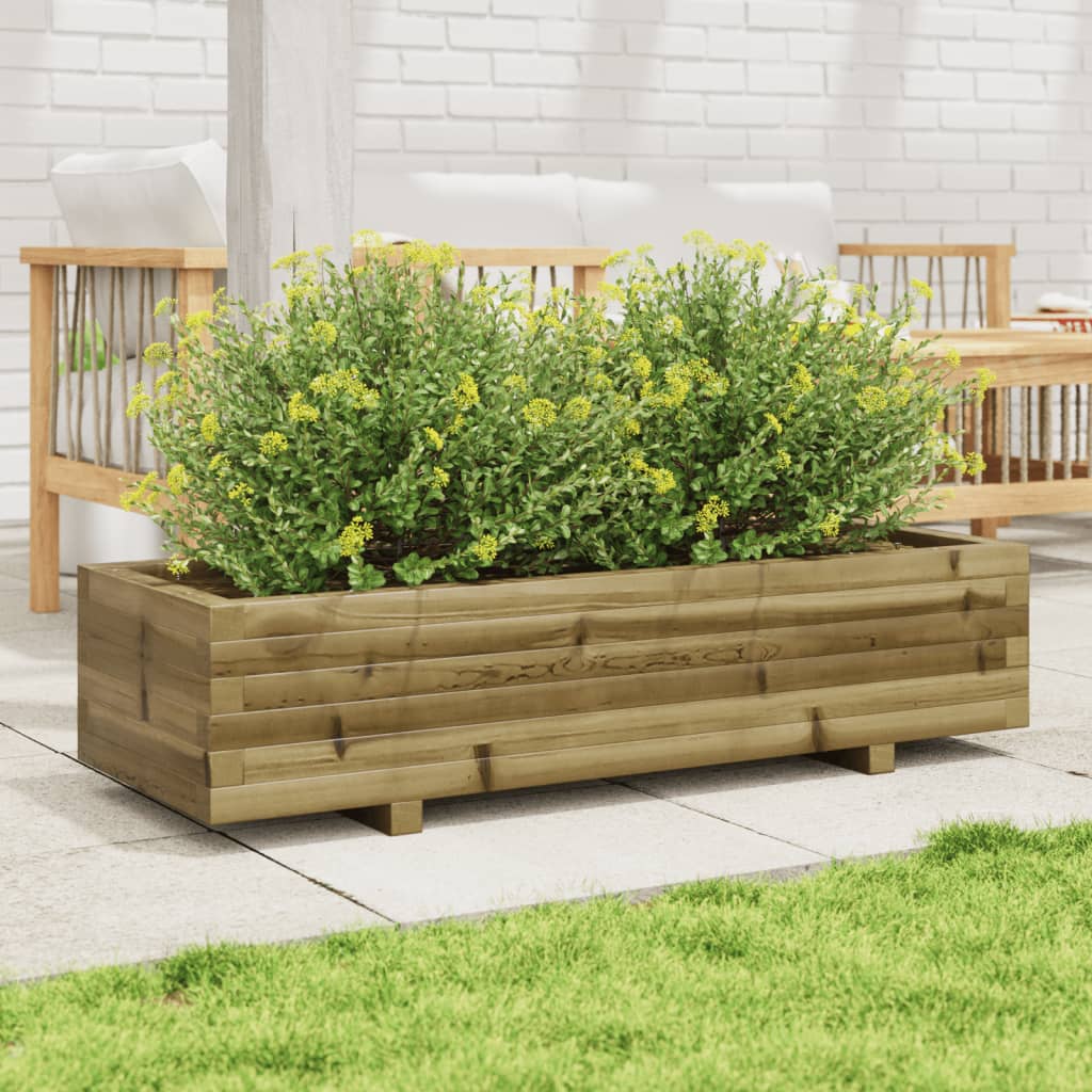 Vidaxl plantenbak 110x40x26,5 cm geïmpregneerd groenenhout
