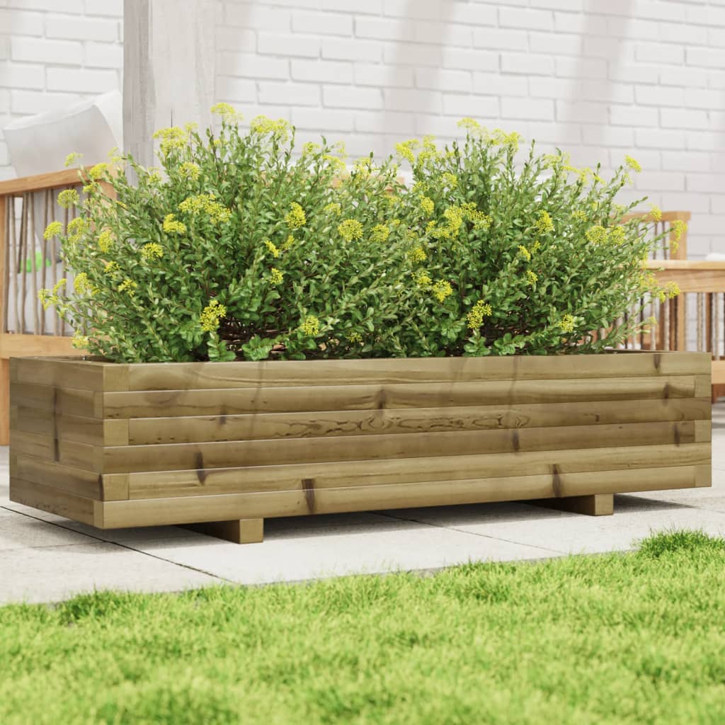 Vidaxl plantenbak 110x40x26,5 cm geïmpregneerd groenenhout