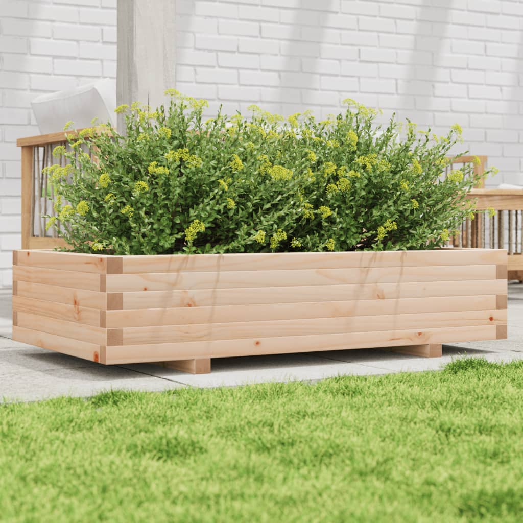 Vidaxl plantenbak 110x60x26,5 cm massief groenhout