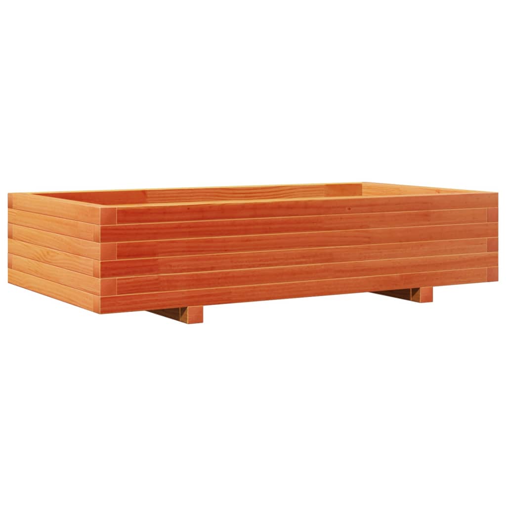 Vidaxl plantenbak 110x60x26,5 cm massief groenhout wasbruin
