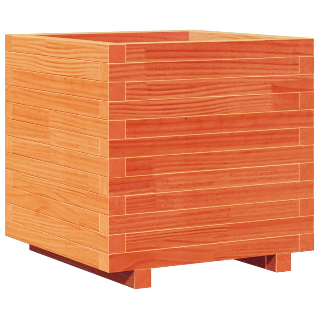 Vidaxl plantenbak 50x50x49,5 cm massief groenenhout wasbruin