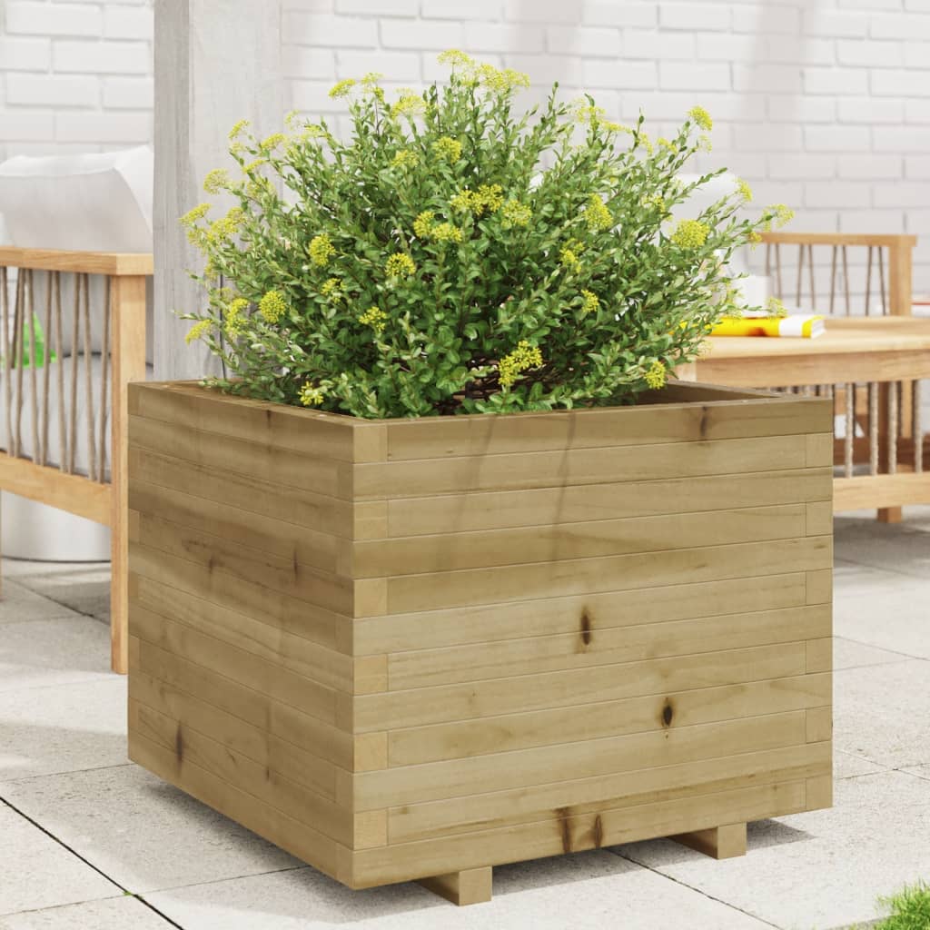Vidaxl plantenbak 60x60x49,5 cm geïmpregneerd groenenhout