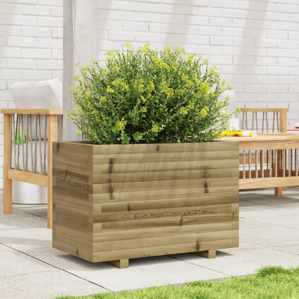 Vidaxl plantenbak 70x40x49,5 cm geïmpregneerd groenenhout