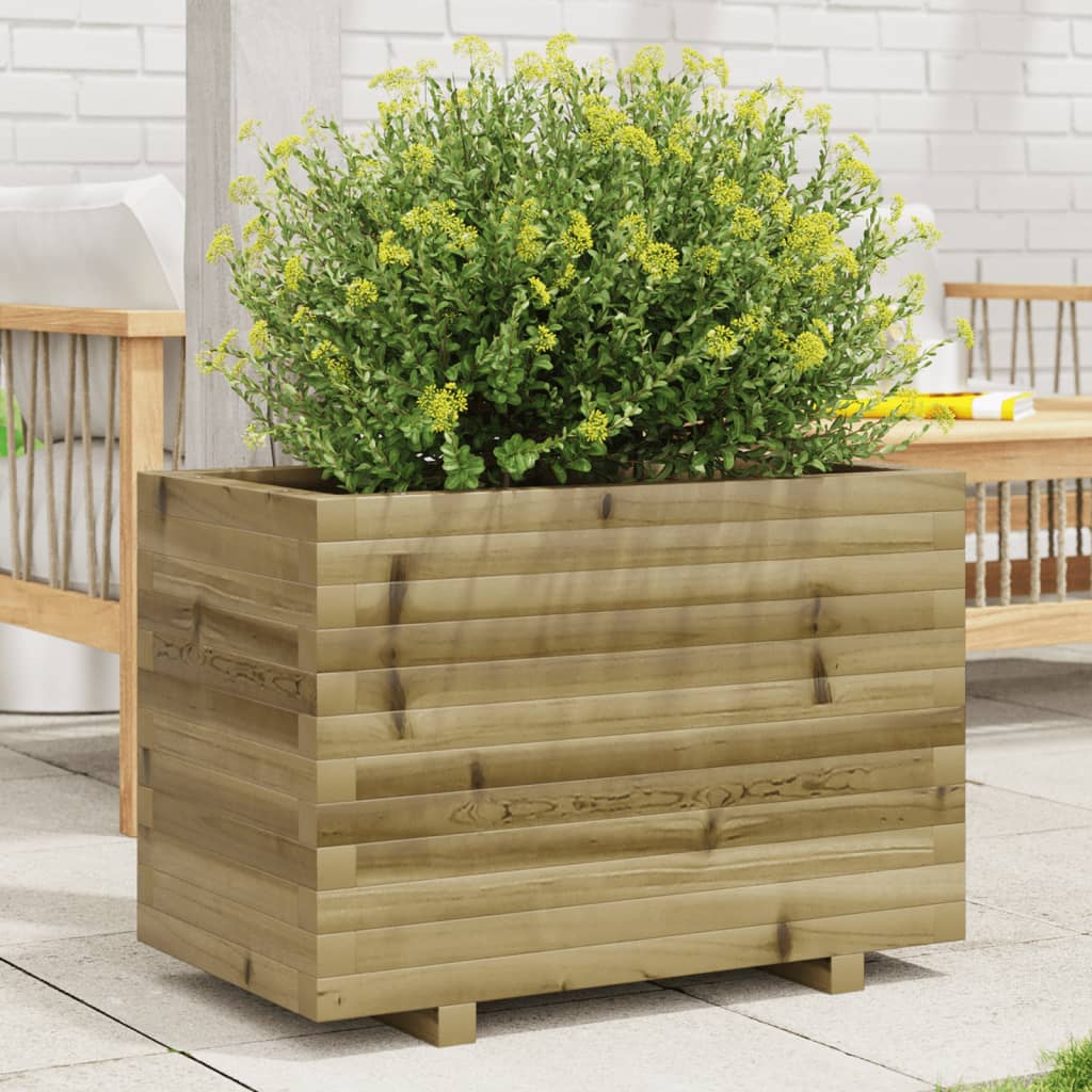 Vidaxl plantenbak 70x40x49,5 cm geïmpregneerd groenenhout