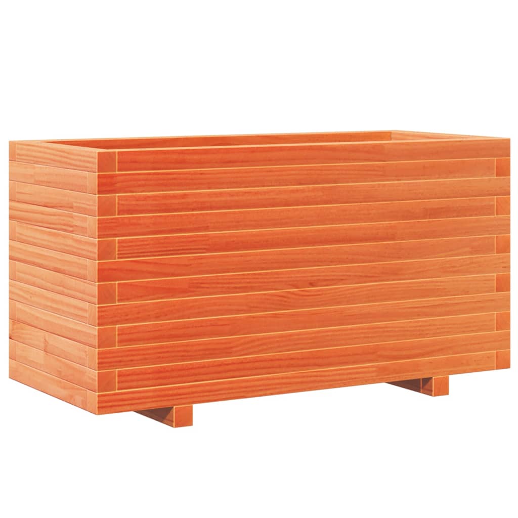 Vidaxl plantenbak 90x40x49,5 cm massief groenenhout wasbruin