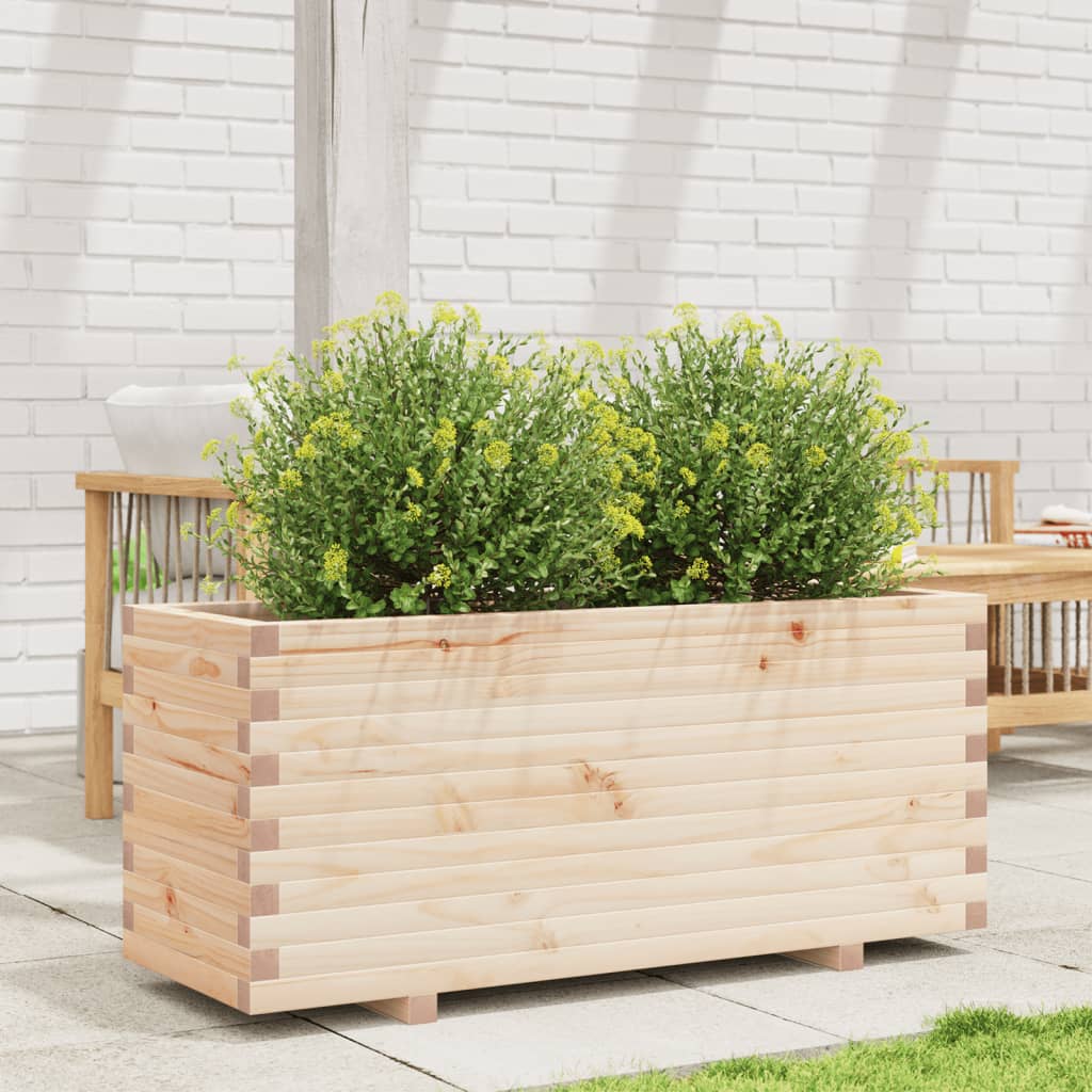 Vidaxl plantenbak 110x40x49,5 cm massief groenhout
