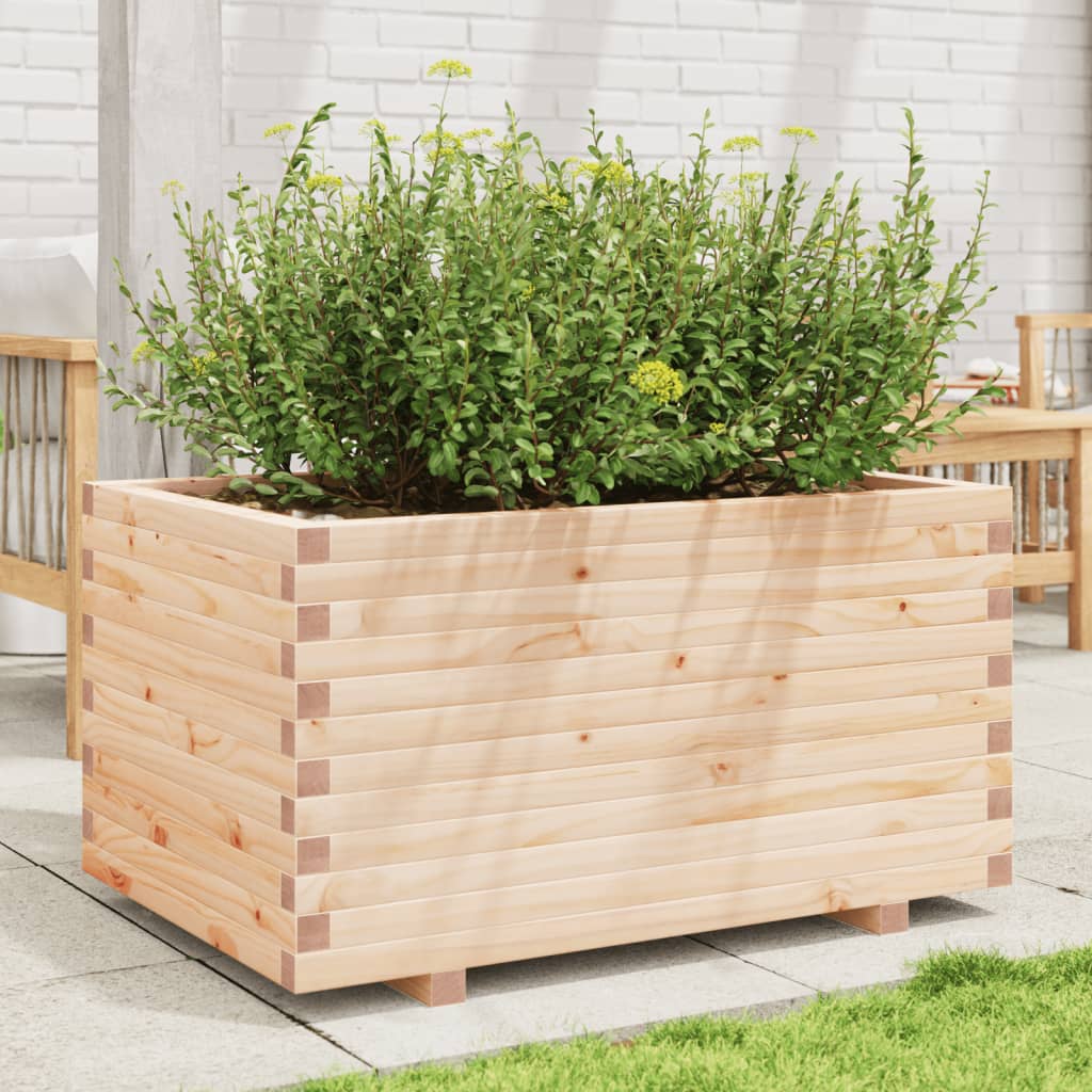 VidaXL Plantenbak 90x60x49,5 cm massief groenhout