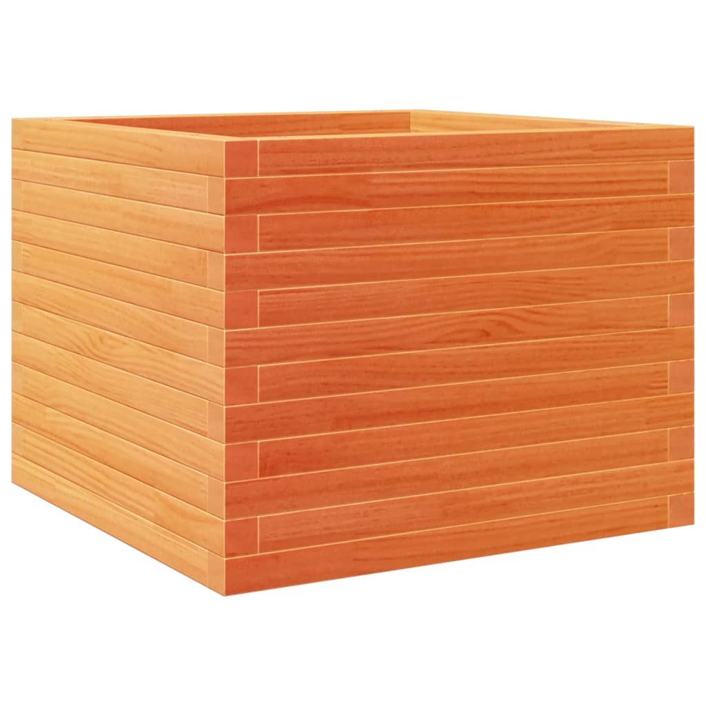 Vidaxl plantenbak 60x60x46 cm massief grenenhout wasbruin