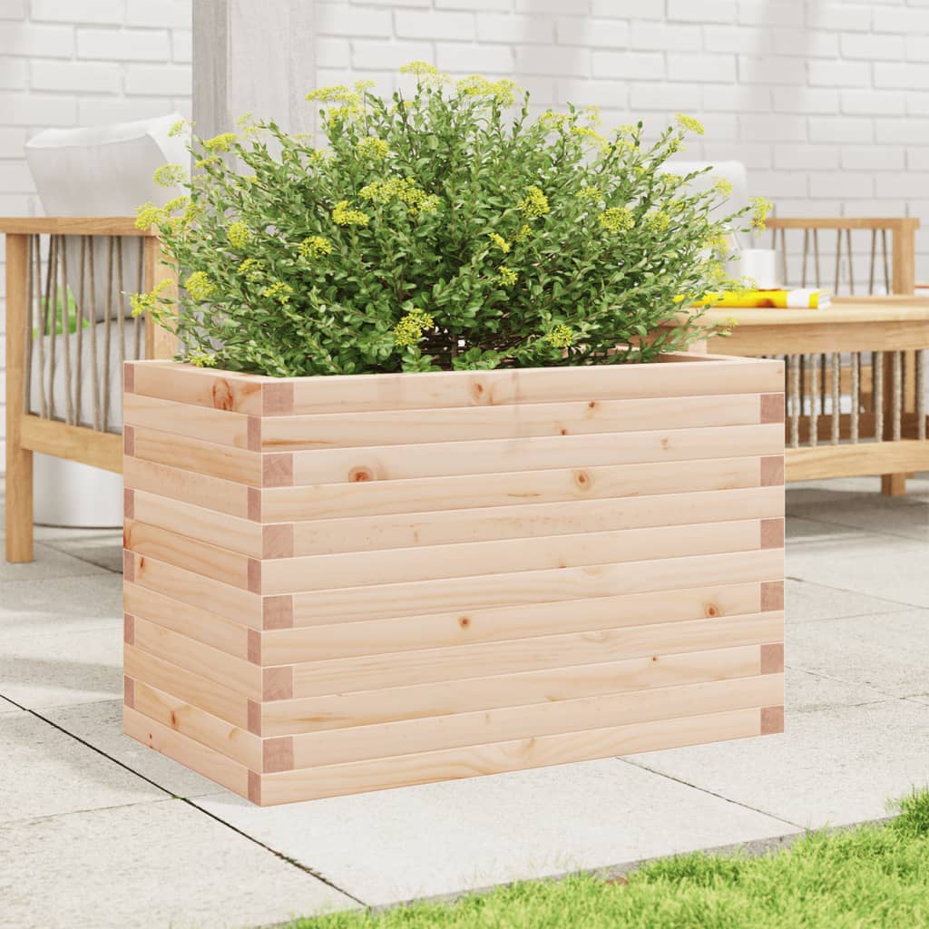 VidaXL Plantenbak 70x40x46 cm massief groenhout