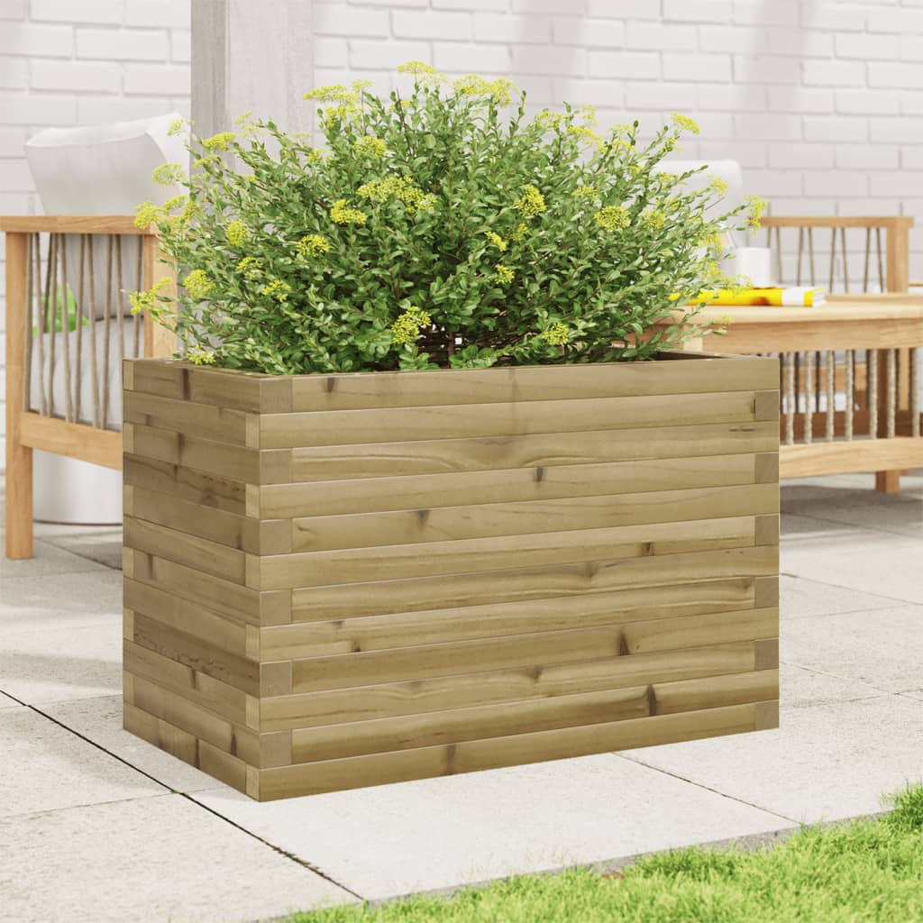 VidaXL Plantenbak 70x40x46 cm geïmpregneerd groenenhout