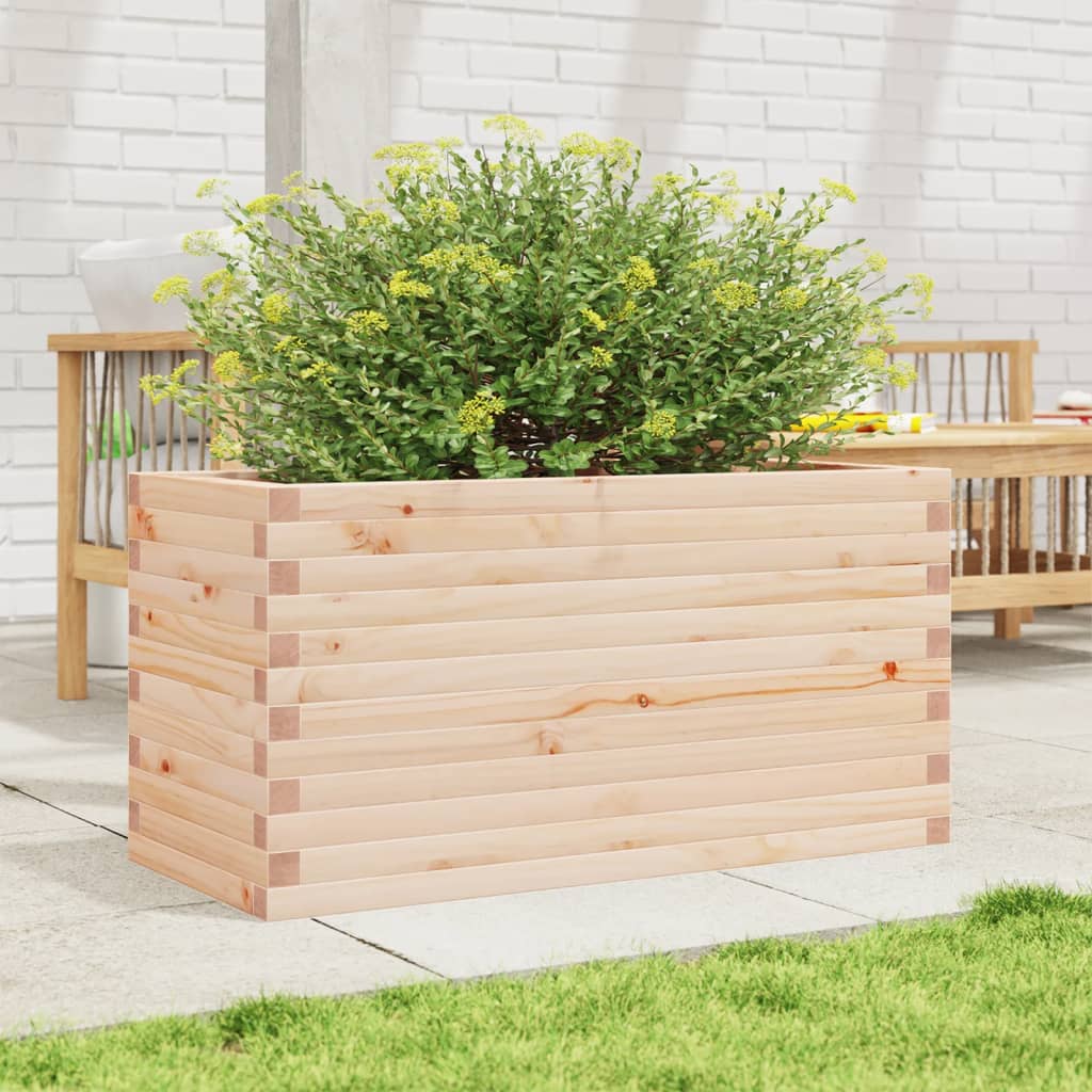 Vidaxl plantenbak 90x40x46 cm massief grenenhout