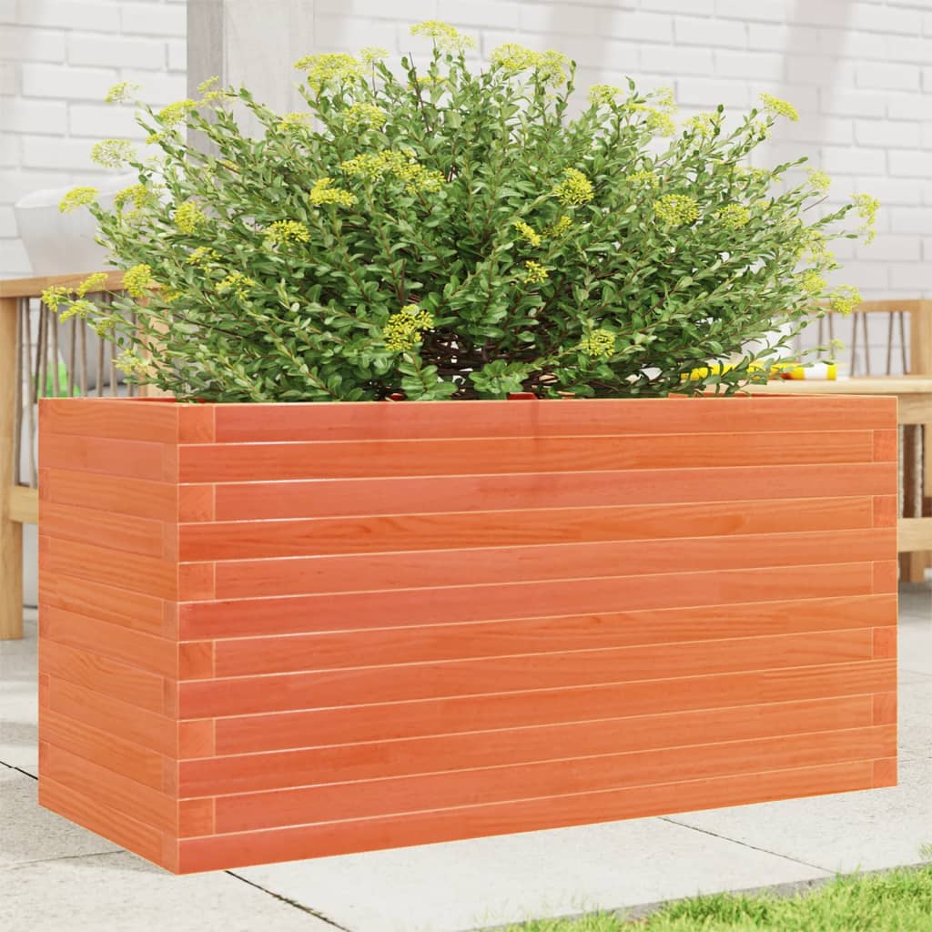 VidaXL Plantenbak 90x40x46 cm massief groenhout wasbruin
