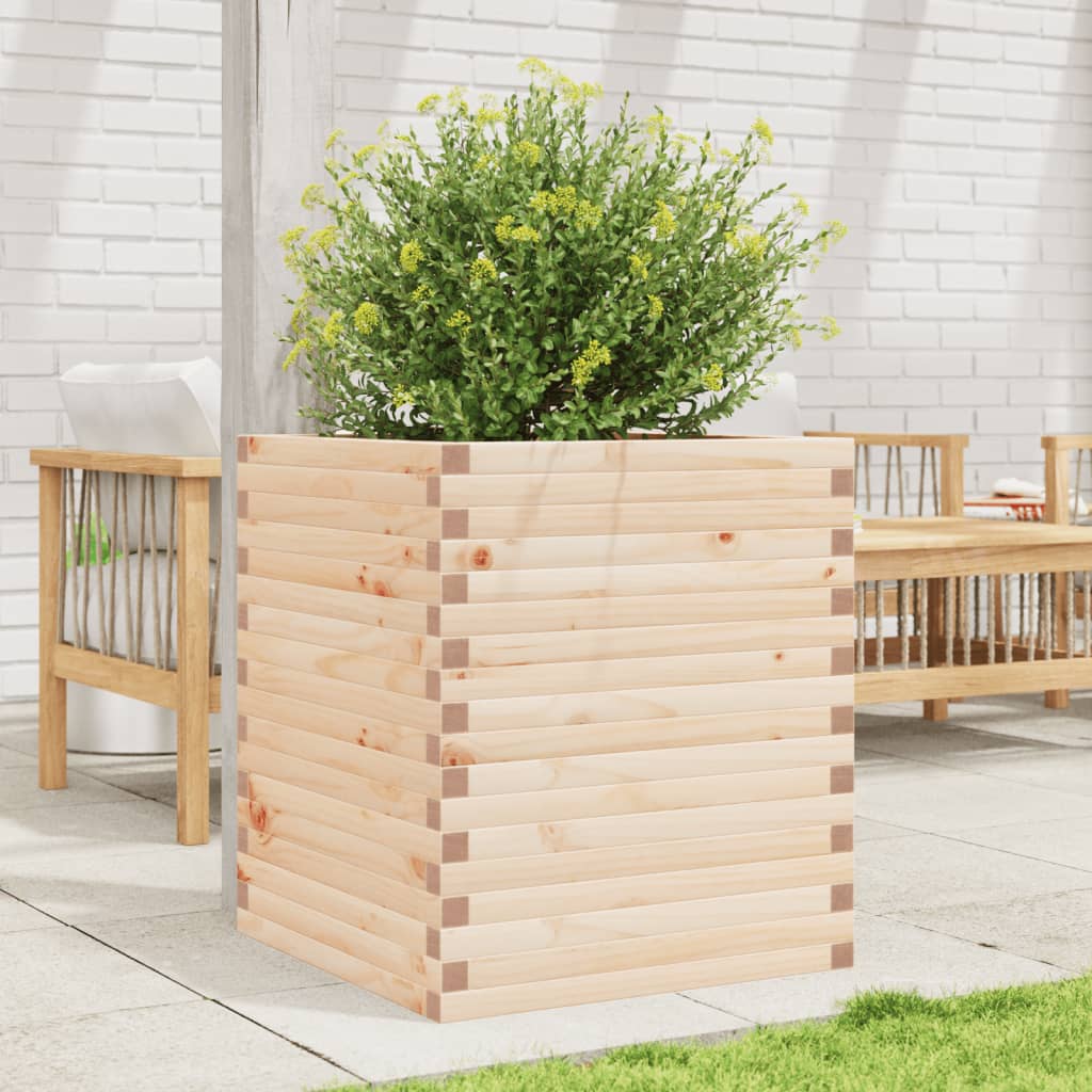 VidaXL Plantenbak 60x60x68,5 cm massief groenhout