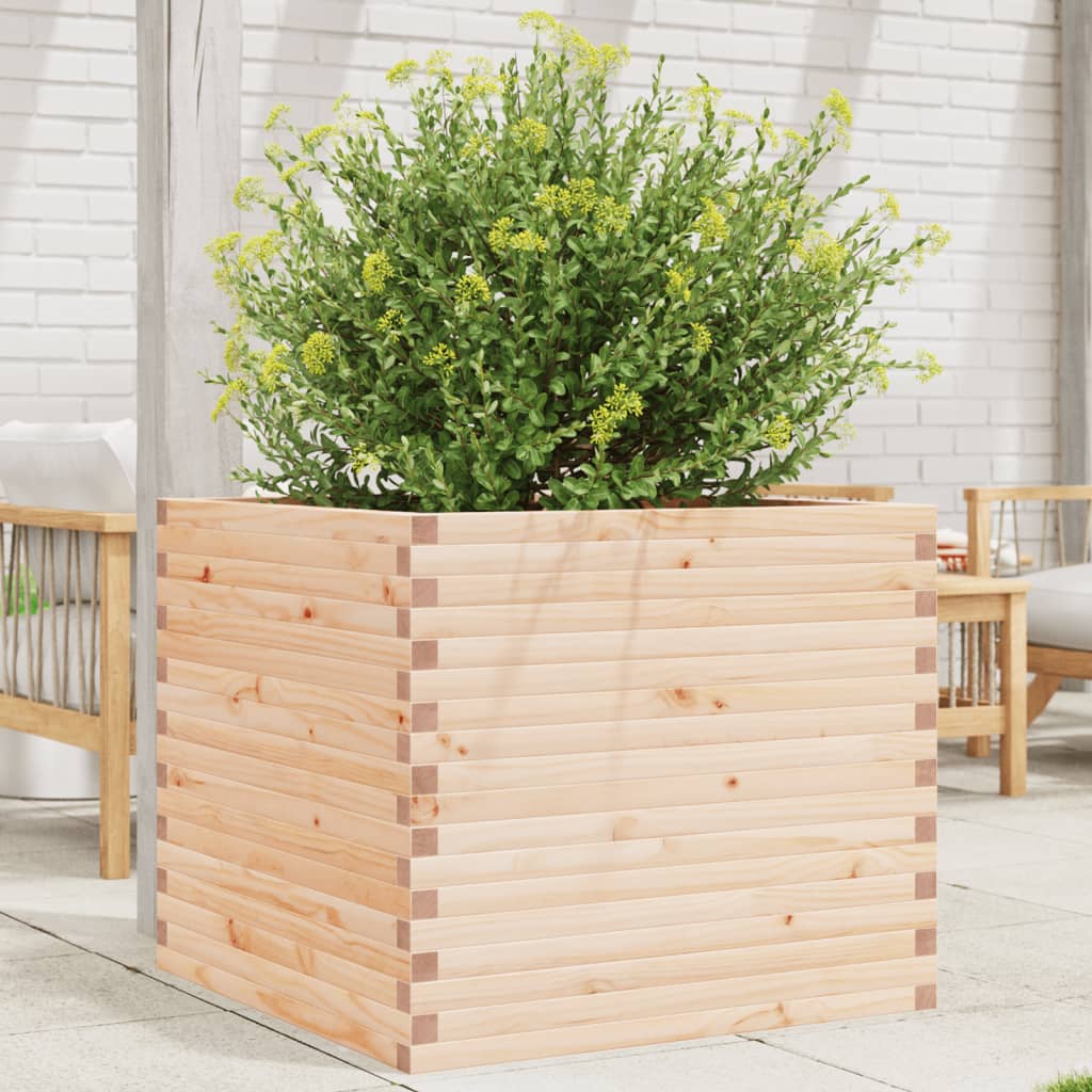 VidaXL Plantenbak 80x80x68,5 cm massief groenhout