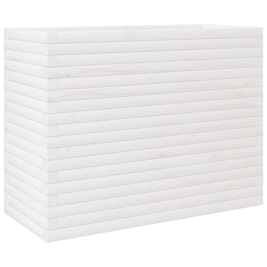 VidaXL Plantenbak 90x40x68,5 cm massief groenhout wit