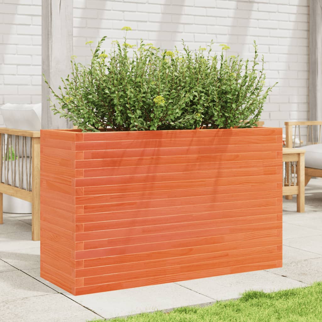 VidaXL Plantenbak 110x40x68,5 cm massief groenhout wasbruin