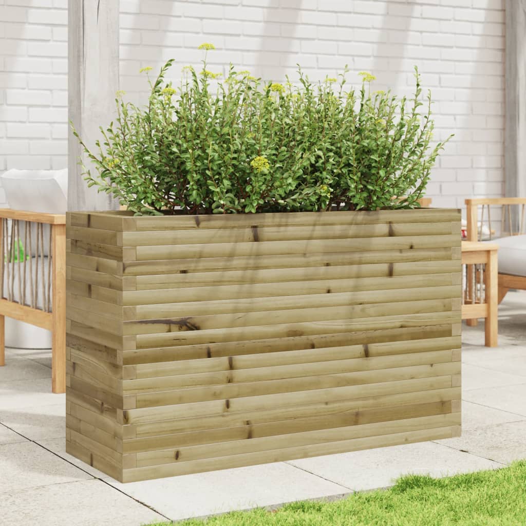 VidaXL Plantenbak 110x40x68,5 cm geïmpregneerd groenenhout