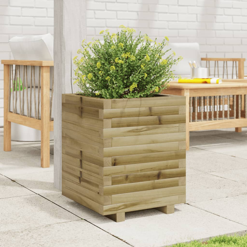 VidaXL Plantenbak 40x40x49,5 cm geïmpregneerd groenenhout