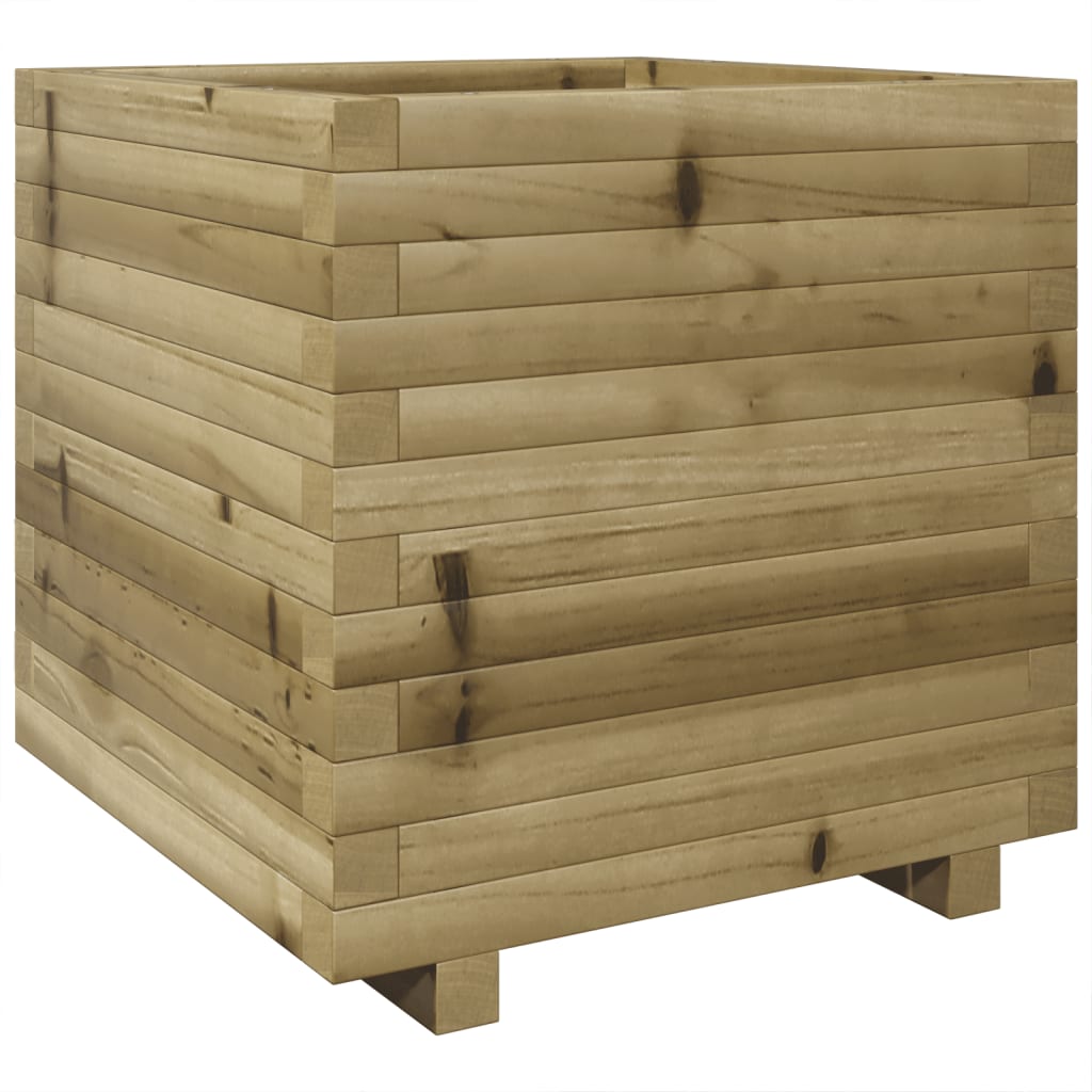 VidaXL Plantenbak 50x50x49,5 cm geïmpregneerd groenenhout