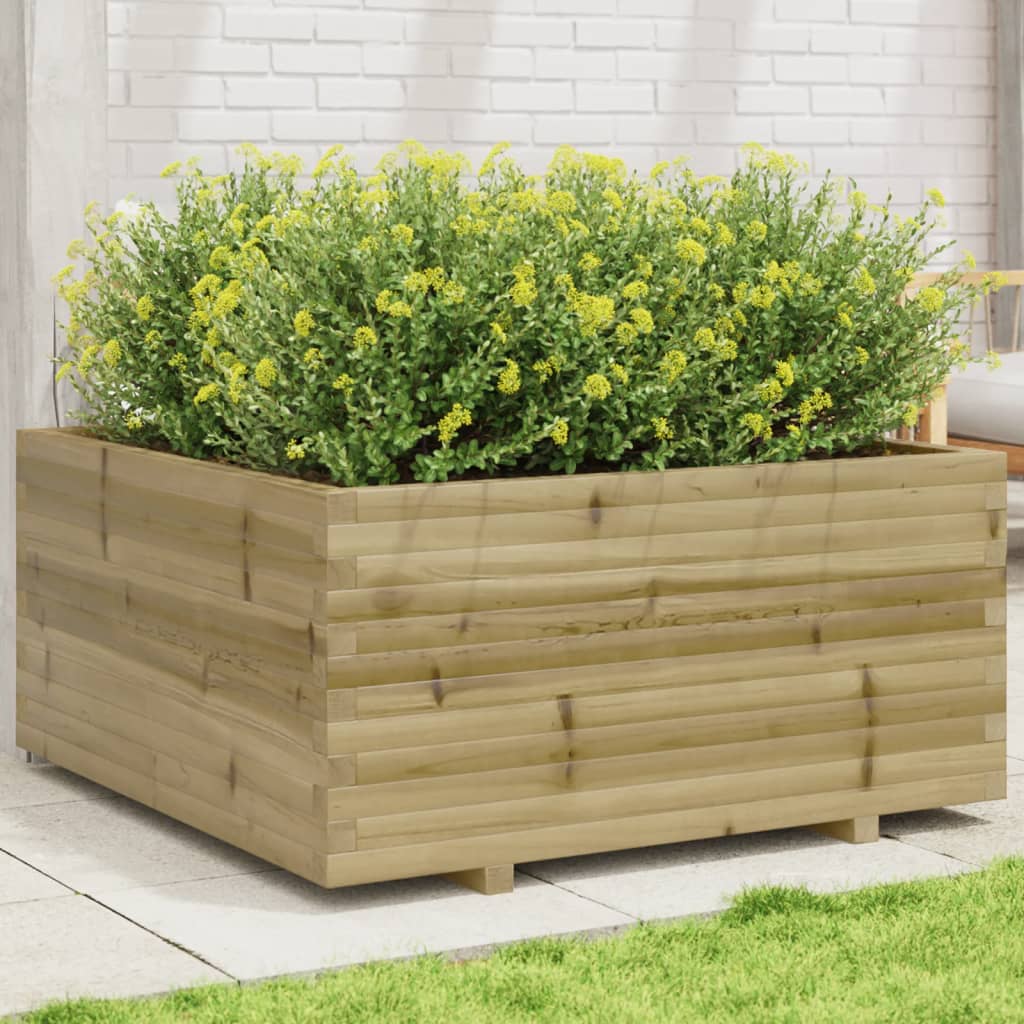VidaXL Plantenbak 100x100x49,5 cm geïmpregneerd groenenhout