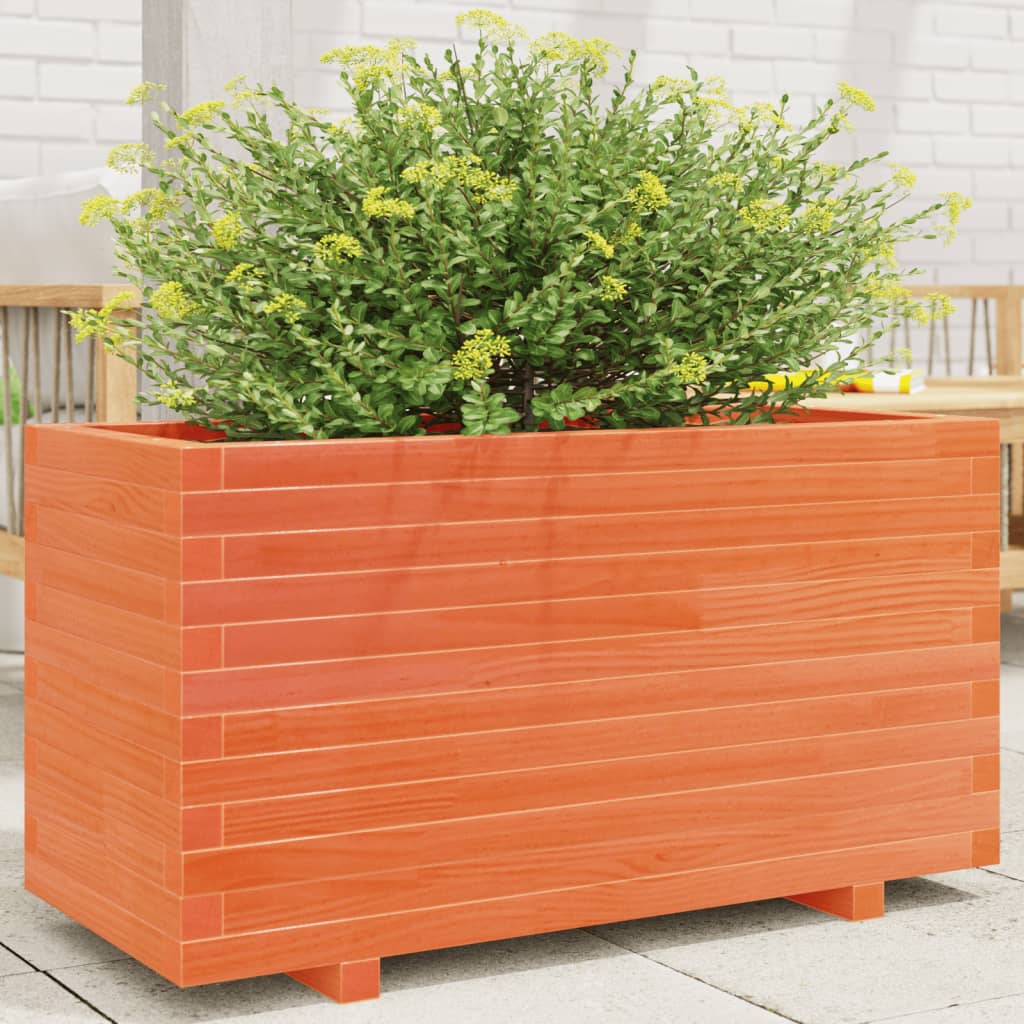 VidaXL Plantenbak 90x40x49,5 cm massief groenenhout wasbruin
