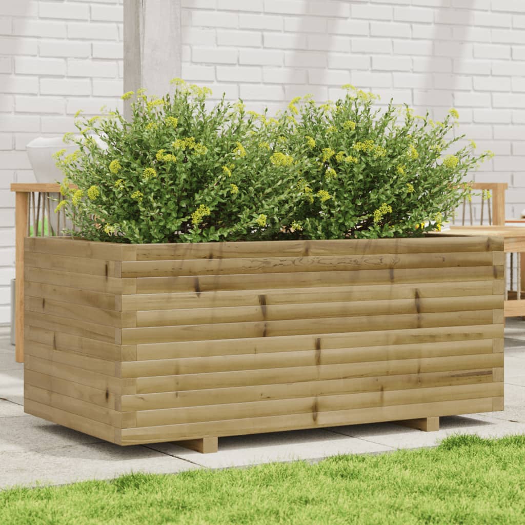VidaXL Plantenbak 110x60x49,5 cm geïmpregneerd groenenhout