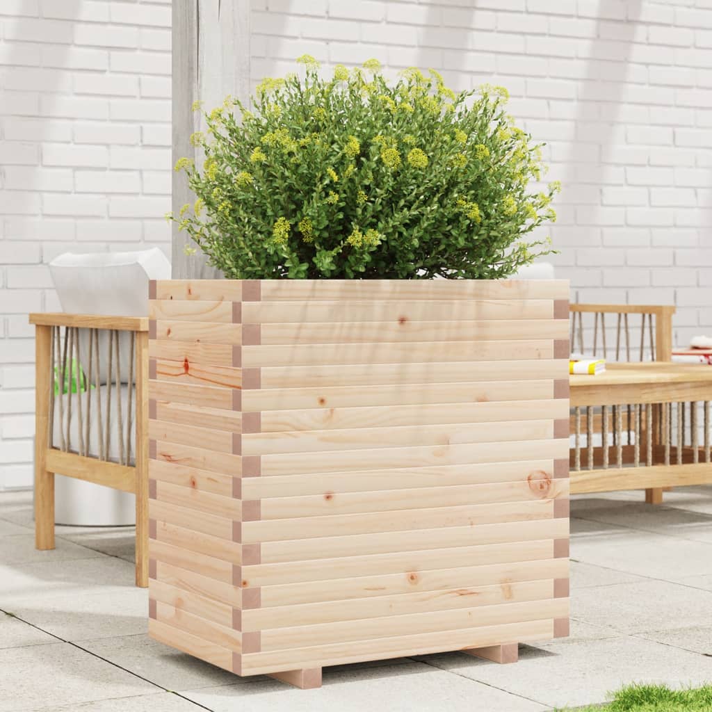 VidaXL Plantenbak 70x40x72,5 cm massief groenhout